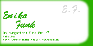 eniko funk business card